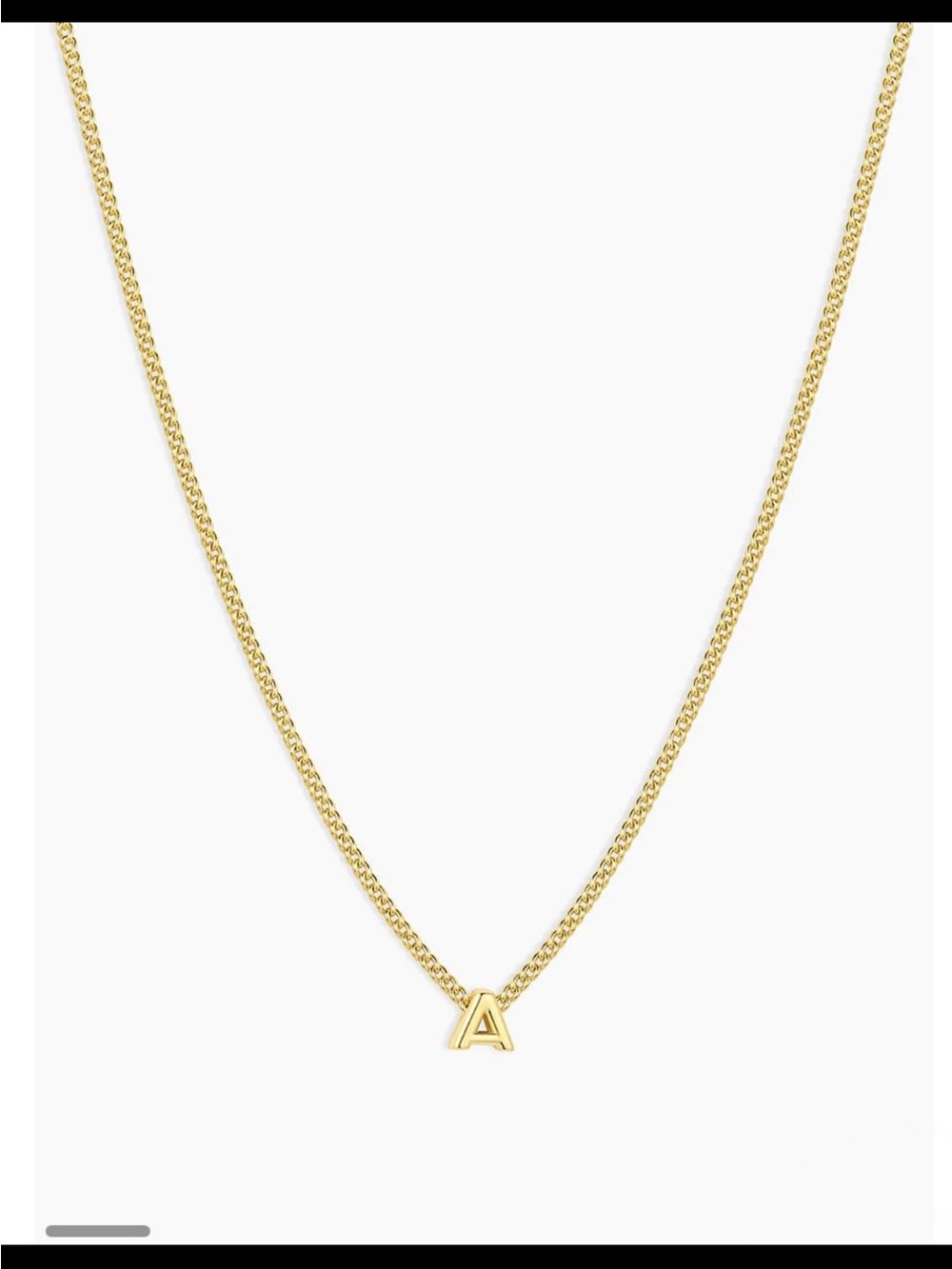 Gorjana letter A gold necklace